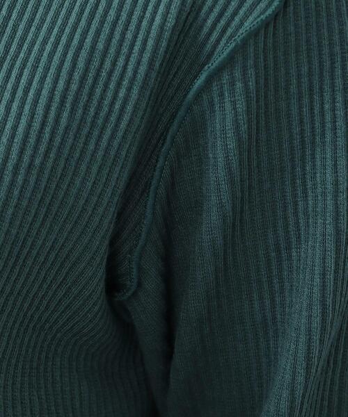 DRESKIP（ドレスキップ）の「◆【フェミニンにも、レイヤードにも活躍！】リブハイネック メロートップス（Tシャツ/カットソー・レディース・ブラック/オフホワイト/グリーン/ホワイト系3・02/03）」の18枚目の写真