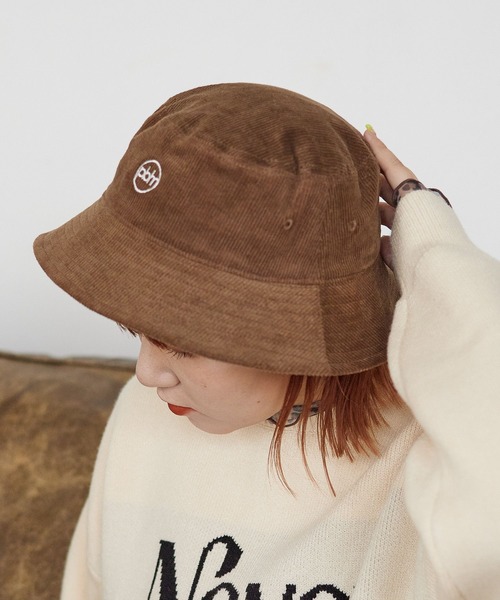PBLIM（ページボーイリム）の「PAGEBOYLIM/コーデュロイバケハ（ハット・レディース・ブラック/ブラウン/ベージュ・FREE）」の3枚目の写真
