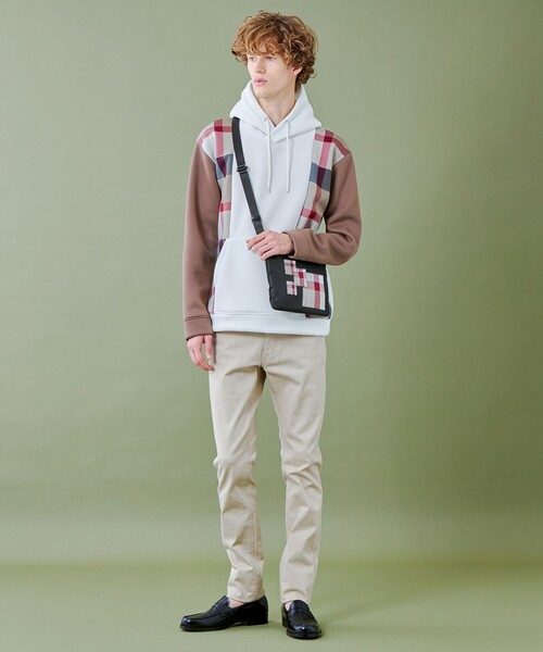 BLACK LABEL CRESTBRIDGE(ブラックレーベル・クレストブリッジ)の「【WEB限定】パッチワーククレストブリッジチェックサコッシュ(ショルダーバッグ・メンズ・ベージュ系その他/レッド系その他3・FREE)」の9枚目の写真