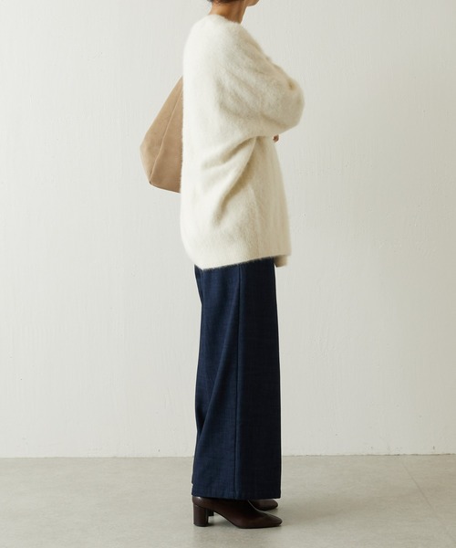 ビアズリー　BEARDSLEY　裏起毛バレルパンツ　フリーサイズ　ベージュ　美品 ビアズリー BEARDSLEY 裏起毛バレルパンツ フリーサイズ