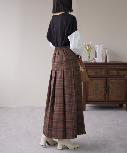 IAMUSE(アイアミューズ)の「【1枚でレイヤー風】袖ドッキングカットソー S0430【IAMUSE】(Tシャツ/カットソー・レディース・ブラウン/ブラック/ブラック系/ホワイト系/グレー・FREE)」の18枚目の写真