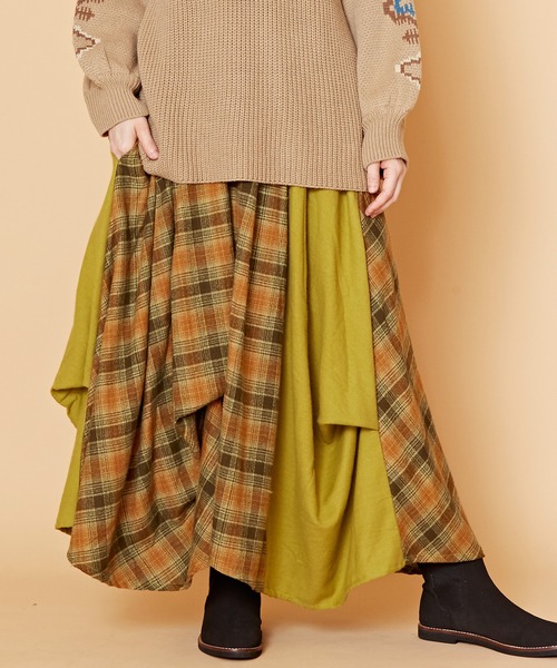 チャイハネ(チャイハネ)の「【チャイハネ】チェックラースカート(スカート・レディース・グレー/イエロー/ブルー・FREE)」の20枚目の写真