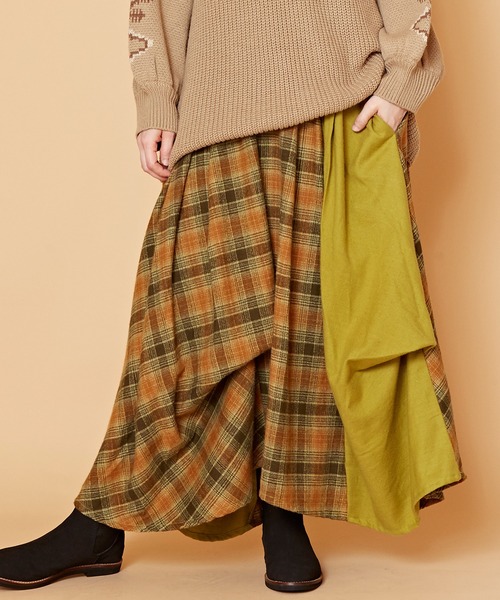 チャイハネ(チャイハネ)の「【チャイハネ】チェックラースカート(スカート・レディース・グレー/イエロー/ブルー・FREE)」の19枚目の写真