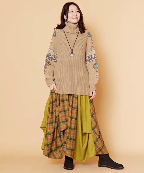 チャイハネ(チャイハネ)の「【チャイハネ】チェックラースカート(スカート・レディース・グレー/イエロー/ブルー・FREE)」の21枚目の写真