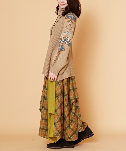 チャイハネ(チャイハネ)の「【チャイハネ】チェックラースカート(スカート・レディース・グレー/イエロー/ブルー・FREE)」の22枚目の写真