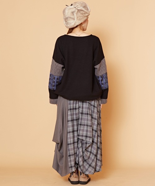 チャイハネ(チャイハネ)の「【チャイハネ】チェックラースカート(スカート・レディース・グレー/イエロー/ブルー・FREE)」の7枚目の写真