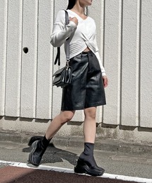 Jewelobe（ジュエローブ）の「フロントノットクロップドニット（ニット/セーター）」