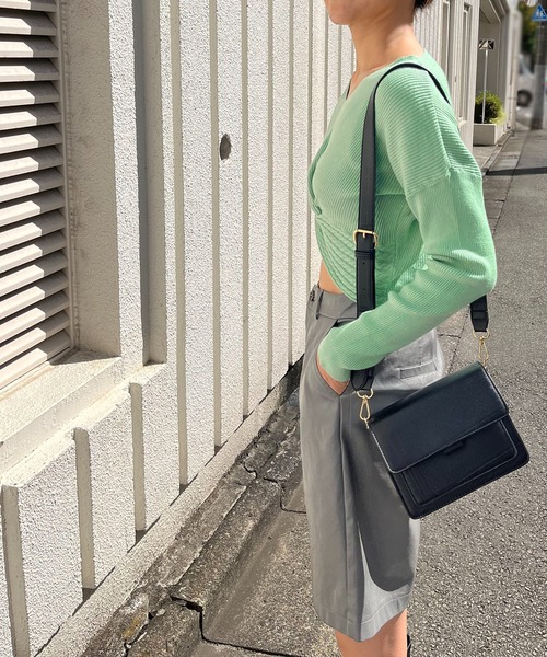 Jewelobe（ジュエローブ）の「フロントノットクロップドニット（ニット/セーター・レディース・ブラック/アイボリー/グリーン/ホワイト・FREE）」の19枚目の写真