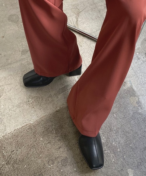 Futier land(フューティアランド)の「スクエアトゥオーバーヒールブーツ(ブーツ・レディース・キャメル/ブラウン/ブラック/アイボリー/グレイッシュベージュ・36/37/38/39/40)」の11枚目の写真