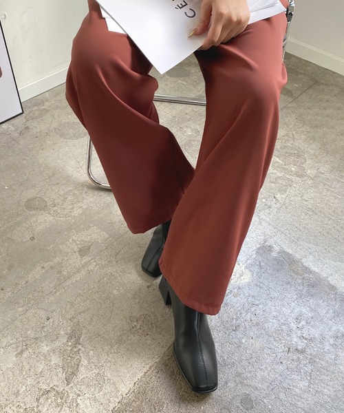 Futier land(フューティアランド)の「スクエアトゥオーバーヒールブーツ(ブーツ・レディース・キャメル/ブラウン/ブラック/アイボリー/グレイッシュベージュ・36/37/38/39/40)」の13枚目の写真