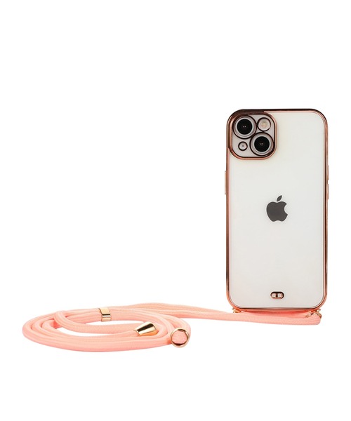 TeddyShop（テディショップ）の「【iPhone14用】サイドカラークリアネックストラップ付ケース（スマホケース/カバー・メンズ・ホワイト/パープル/ブラック/レッド/ピンク/グリーン・ONE SIZE）」の9枚目の写真