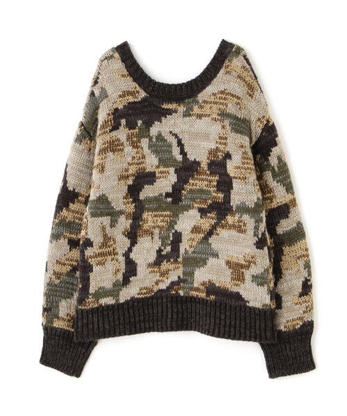 AVIREX（アヴィレックス）の「2WAY PATTERN KNIT TOPS/ 2ウェイ パターンニットトップス/ カーディガン（カーディガン/ボレロ・レディース・オリーブ系1/アイボリー・F）」の19枚目の写真