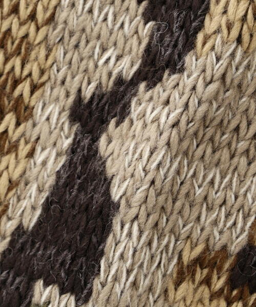 AVIREX（アヴィレックス）の「2WAY PATTERN KNIT TOPS/ 2ウェイ パターンニットトップス/ カーディガン（カーディガン/ボレロ・レディース・オリーブ系1/アイボリー・F）」の9枚目の写真