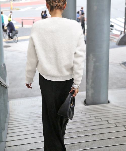 DEUXIEME CLASSE - LAUREN MANOOGIAN■NEW SURI クルーネックニット■ホワイト Deuxieme Classe（ドゥーズィエムクラス）の「【LAUREN