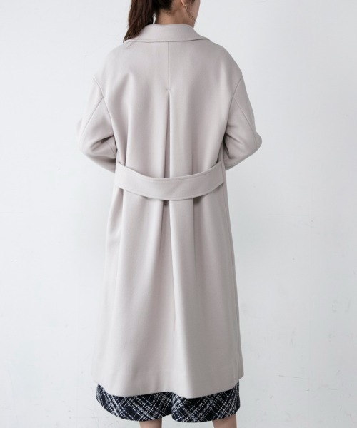 M.deux（エムドゥ）の「ビッグカラーコート（チェスターコート・レディース・ブラック/その他/グレイッシュベージュ・MEDIUM）」の10枚目の写真