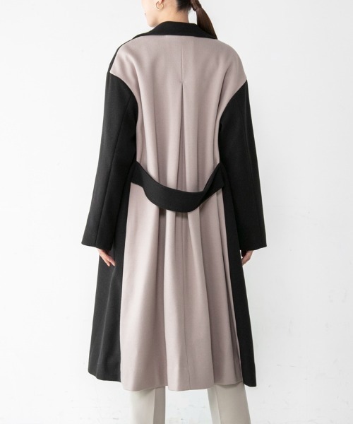 M.deux（エムドゥ）の「ビッグカラーコート（チェスターコート・レディース・ブラック/その他/グレイッシュベージュ・MEDIUM）」の15枚目の写真