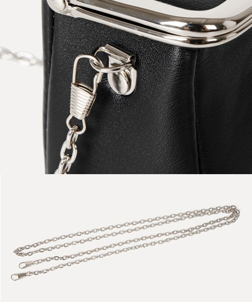 CORPUS TOKYO（コーパス トーキョー）の「ガマグチミニバッグ（ショルダーバッグ・レディース・ブラック/オフホワイト/シルバー/レッド/ピンク・FREE）」の13枚目の写真