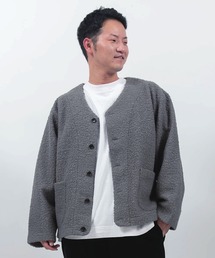 【Alil】アリル ボア Vネック ブルゾン カーディガン 大人カジュアル