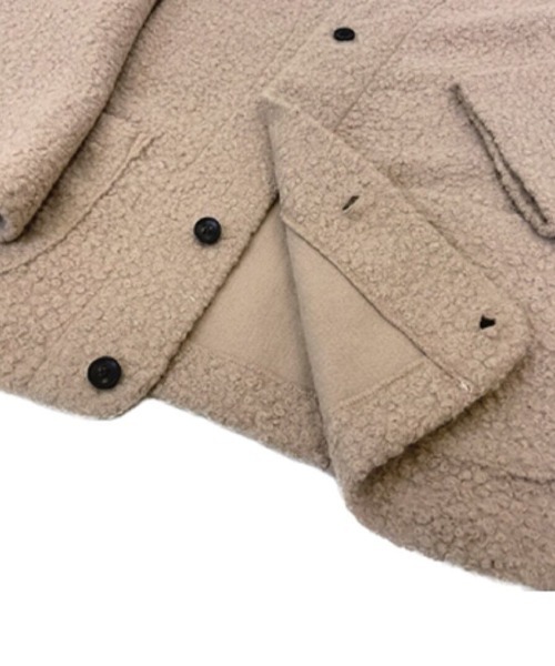 Alil(アリル)の「【Alil】アリル ボア Vネック ブルゾン カーディガン 大人カジュアル(ブルゾン・メンズ・グレイッシュベージュ/チャコールグレー/ブラック・LARGE/SMALL/MEDIUM)」の18枚目の写真