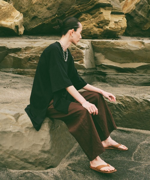 オードリーアンドジョンワッド リネンキャンバスイージーパンツ  