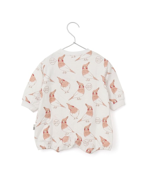 MAKE YOUR DAY（メイクユアデイ）の「インコ総柄ロンパース（ロンパース・キッズ・ベージュ/ライトグレー/オフホワイト・70/80）」の12枚目の写真