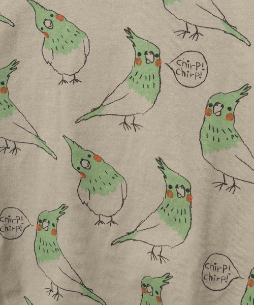 MAKE YOUR DAY（メイクユアデイ）の「インコ総柄ロンパース（ロンパース・キッズ・ベージュ/ライトグレー/オフホワイト・70/80）」の19枚目の写真