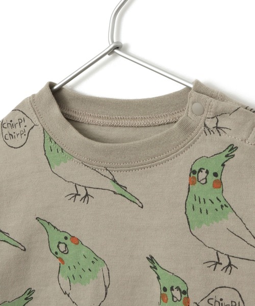 MAKE YOUR DAY（メイクユアデイ）の「インコ総柄ロンパース（ロンパース・キッズ・ベージュ/ライトグレー/オフホワイト・70/80）」の16枚目の写真