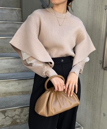 CAPRICIEUX LE'MAGE | 袖スリットシアーレイヤードプルオーバー(ニット/セーター)