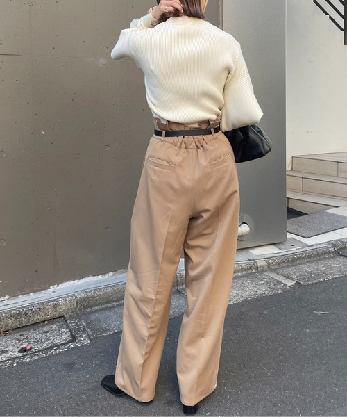 CAPRICIEUX LE'MAGE（カプリシューレマージュ）の「袖スリットシアーレイヤードプルオーバー（ニット/セーター・レディース・グレイッシュベージュ/アイボリー/ブラック・FREE）」の10枚目の写真