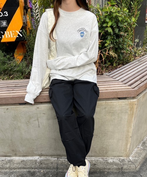 nemne store（ネンネストア）の「【低身長用サイズあり】アソート刺繍・プリントロンT（Tシャツ/カットソー・レディース・オフホワイト/ブルー/ホワイト系その他/オートミール・SMALL/MEDIUM）」の14枚目の写真