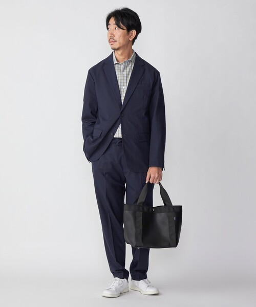 SHIPS（シップス）の「*SHIPS: Synthetic Leather トート バッグ ミッドサイズ（エコバッグ/サブバッグ・メンズ・ブラック/オリーブ/ブラウン/ネイビー・ONE SIZE）」の6枚目の写真