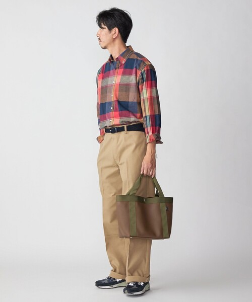 SHIPS（シップス）の「*SHIPS: Synthetic Leather トート バッグ ミッドサイズ（エコバッグ/サブバッグ・メンズ・ブラック/オリーブ/ブラウン/ネイビー・ONE SIZE）」の7枚目の写真