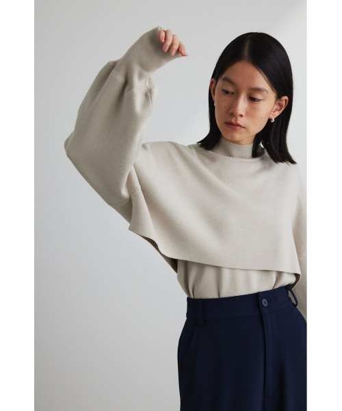 ニット セーター 「SANYO Style EDITION掲載」「ウォッシャブル」アイレットメッシュレイヤードニット レディース SANYO Style EDITION掲載】【ウォッシャブル】アイレット