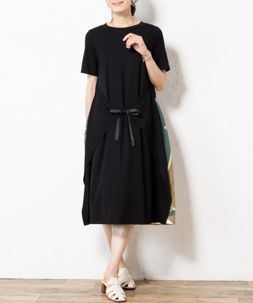 aunt lily(アントリリー)の「後ろプリント切替ワンピース(ワンピース・レディース・ブラック/カーキ・S/M/L/LL/3L)」の10枚目の写真