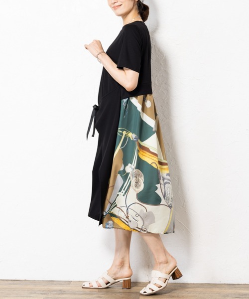 aunt lily(アントリリー)の「後ろプリント切替ワンピース(ワンピース・レディース・ブラック/カーキ・S/M/L/LL/3L)」の17枚目の写真