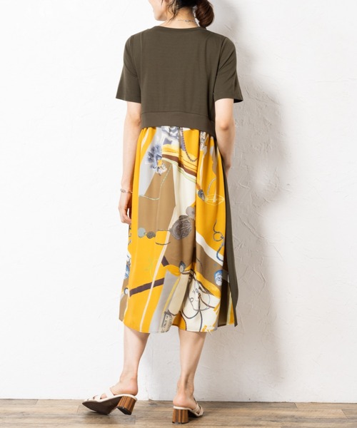 aunt lily(アントリリー)の「後ろプリント切替ワンピース(ワンピース・レディース・ブラック/カーキ・S/M/L/LL/3L)」の18枚目の写真