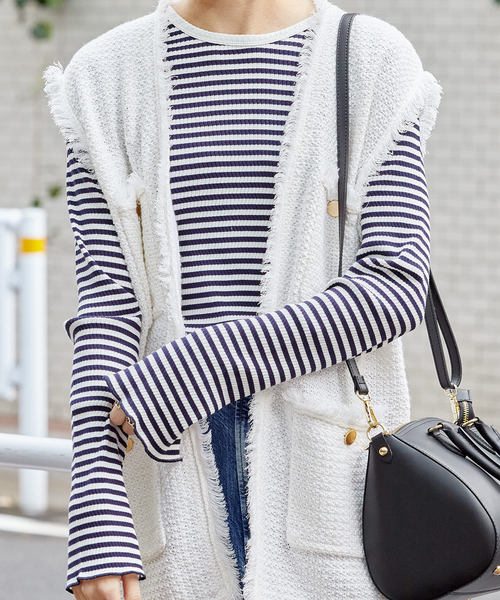 Spick & Span ジャガードクルーネックプルオーバー ジャガードクルーネックプルオーバー（Tシャツ／カットソー