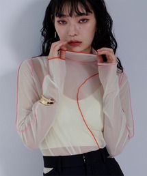 miette | 配色メローカーブラインシアートップス(Tシャツ/カットソー)