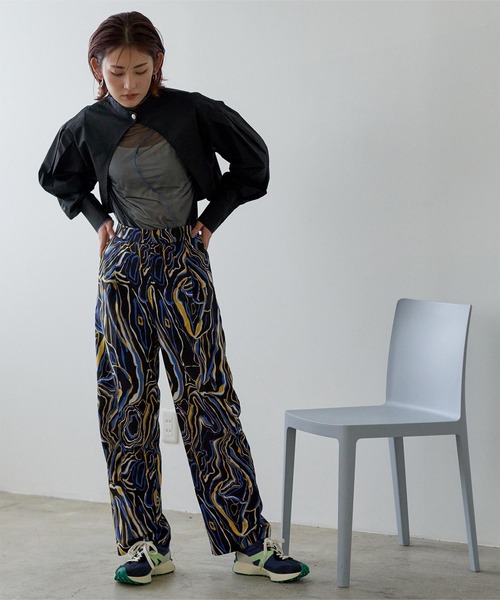 miette（ミエット）の「配色メローカーブラインシアートップス（Tシャツ/カットソー・レディース・ブラック/オフホワイト・FREE）」の12枚目の写真