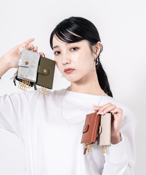 BELLIES YORK（ベリーズヨーク）の「【BELLIES YORK/ベリーズヨーク】キーケース　小銭入れ　イタリア牛革（キーケース/キーアクセサリー・レディース・ブラウン/ブラック/ブラック系その他/シルバー/カーキ/ブラウン系その他/ベージュ・FREE）」の8枚目の写真