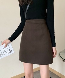 LOPASS（ロパス）の「ラシャハイウエストAラインミニスカート（スカート）」