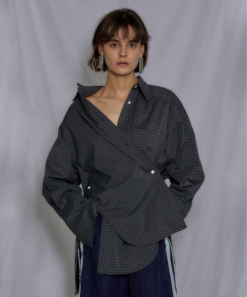 PRANK PROJECT（プランクプロジェクト）の「マルチファブリックオーバーシャツ/Multi Fabric Over Shirt（シャツ/ブラウス・レディース・マルチ/アイボリー/ブルー・FREE）」の13枚目の写真