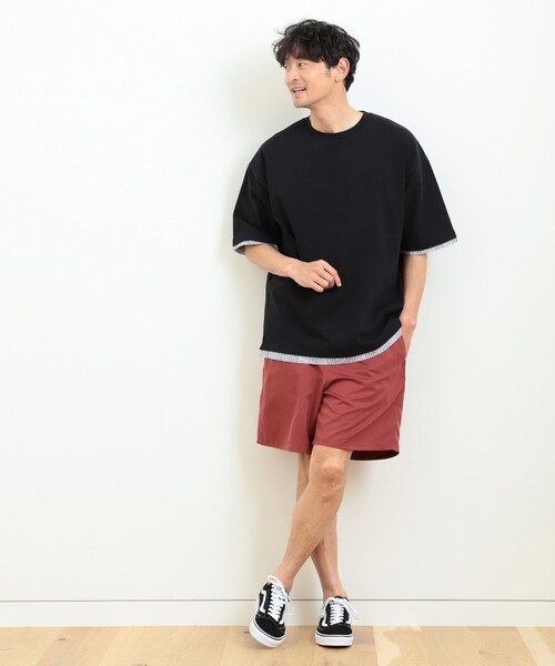 B:MING by BEAMS（ビーミングバイビームス）の「B:MING by BEAMS / クールファイバー イージーショートパンツ(セットアップ対応)（その他パンツ・メンズ・チャコールグレー/グリーン/レッド系その他/ネイビー・SMALL/MEDIUM/LARGE/X-LARGE）」の5枚目の写真