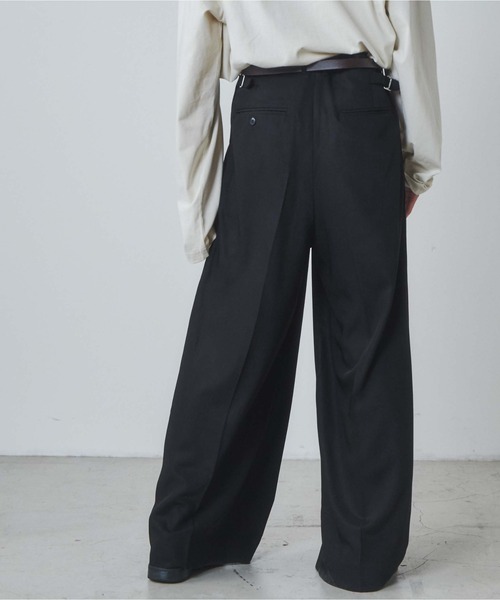 THE STANDARD（ザスタンダード）の「WEGO/【CTHY×THE STANDARD】タックワイドトラウザー（スラックス・メンズ・ブラック・MEDIUM/LARGE）」の15枚目の写真
