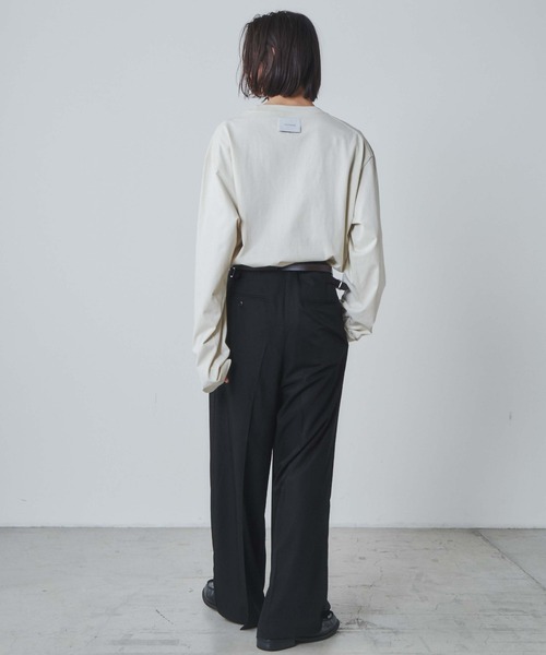 THE STANDARD（ザスタンダード）の「WEGO/【CTHY×THE STANDARD】タックワイドトラウザー（スラックス・メンズ・ブラック・MEDIUM/LARGE）」の12枚目の写真