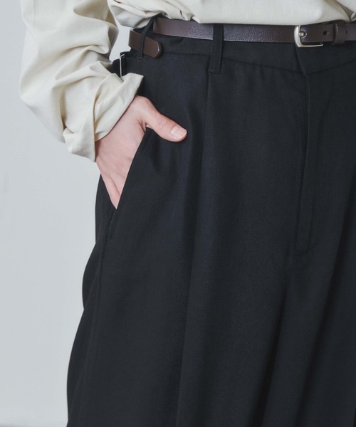 THE STANDARD（ザスタンダード）の「WEGO/【CTHY×THE STANDARD】タックワイドトラウザー（スラックス・メンズ・ブラック・MEDIUM/LARGE）」の17枚目の写真