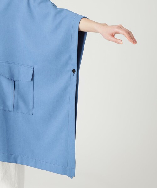 LOVELESS（ラブレス）の「トレンチポンチョ（ポンチョ・レディース・ブルー/ベージュ系その他/ダークネイビー・FREE）」の6枚目の写真