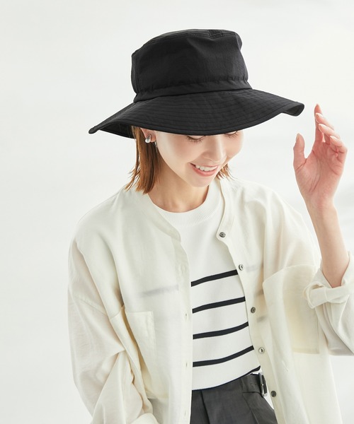 ROPE' PICNIC（ロペピクニック）の「【コカゲル】UVカット/ナイロンツバ広ハット（ハット・レディース・ブラック/ベージュ系その他・FREE）」の17枚目の写真