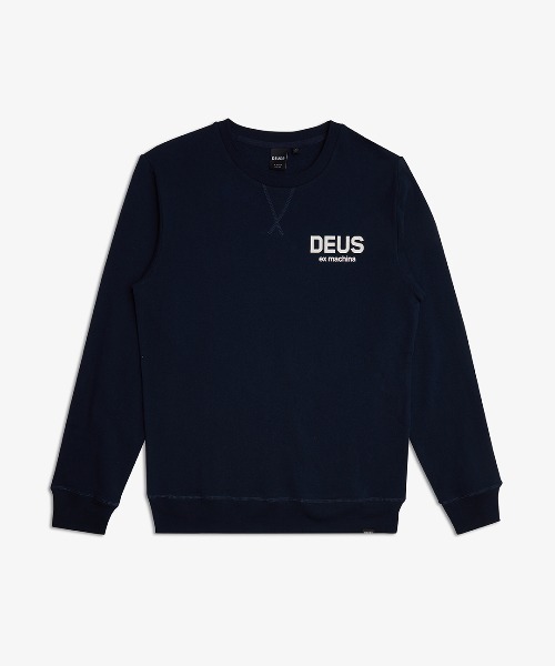 DEUS EX MACHINA(デウスエクスマキナ)の「RASCO CREW(スウェット・メンズ・ネイビー/オフホワイト・LARGE/MEDIUM/SMALL)」の4枚目の写真