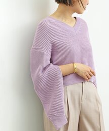 EVERYDAY I LIKE. Boucle Vネック プルオーバー EVERYDAY I LIKE. Boucle Vネック プルオーバー グレー
